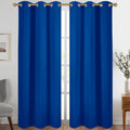 Diraysid Royal Blue Grommet Blackout Curtains for Bedroom Thermal Insulated Room Darkening Curtains Drapes, 38 x 84 inch, 2 Pane
