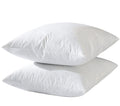 basic home 22x22 Decorative Throw Pillow Inserts-Down Feather Pillow Inserts-Square-Cotton Fabric-Set of 2-White.