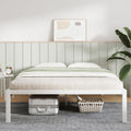 Novilla Queen Bed Frame Without Headboard, Metal Platform Bed Frame, Heavy Duty, Wood Slat Support, No Box Spring Needed, Easy A