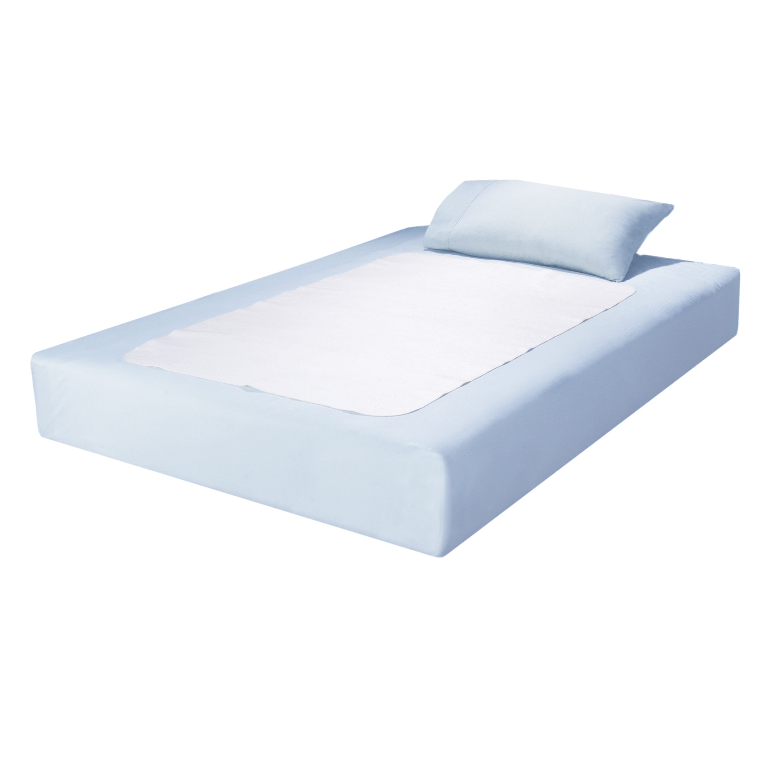 Levinsohn Fresh Ideas Mattress Underpad - Polyester Flannel Top Waterproof Bed Protector - 36 x 54 Inches, White