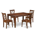 East West Furniture DUCL5-MAH-W 5 Piece Dining Room Furniture Set Includes a Rectangle Kitchen Table and 4 Dining Chairs, 36x60 