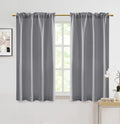 PANELSBURG Room Darkening Curtains for Bedroom,Blackout Thermal Insulated Curtain Panels with Rod Pocket,Light Grey,52 by 48 Inc