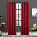 Sun Zero Soho Blackout Energy Efficient Grommet Curtain Panel Pair, 54 x 96, Red, 2-pack