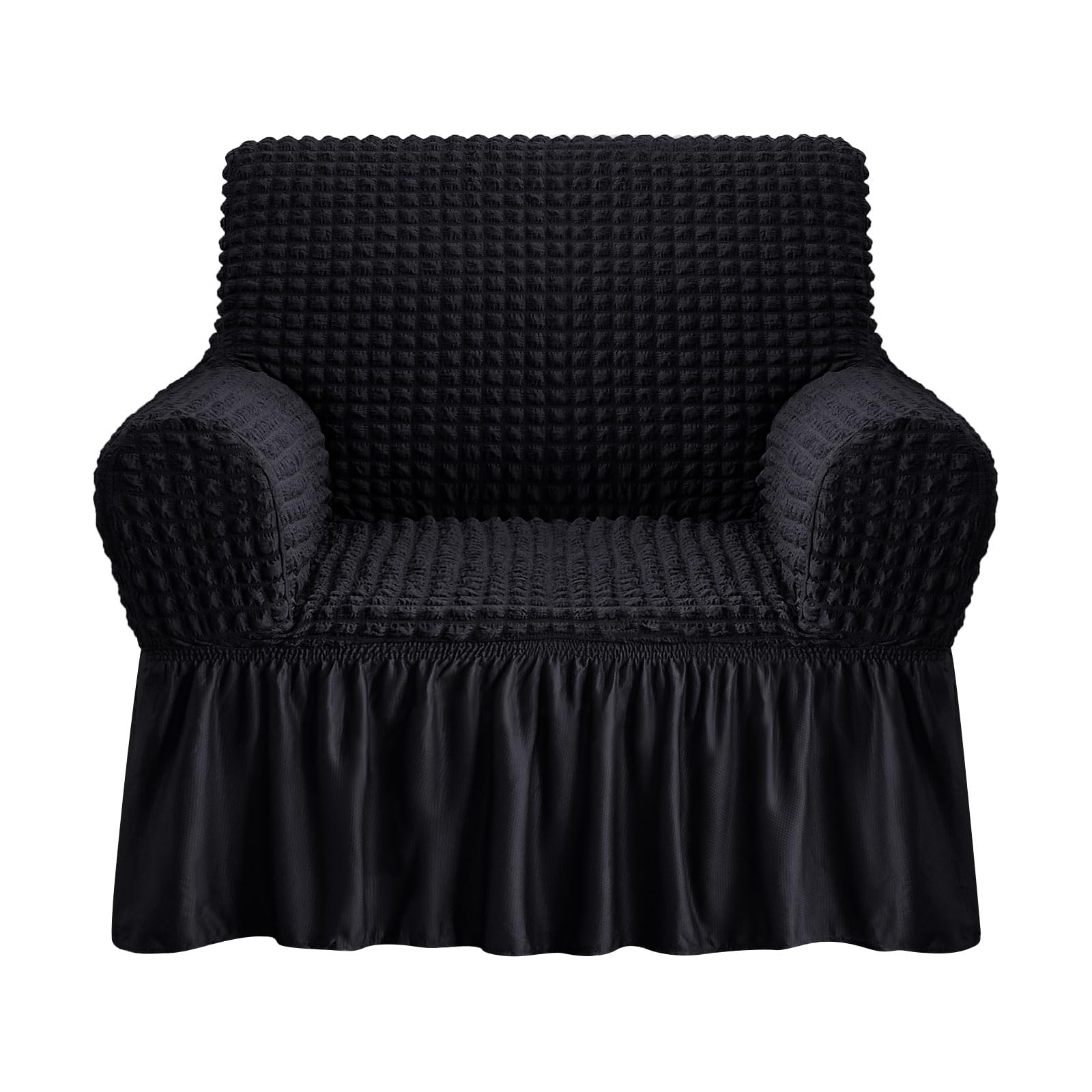 NICEEC Armchair Slipcover Black Armchair Covers 1 Piece Easy Fitted Sofa Couch Cover Universal High Stretchable Durable Furnitur