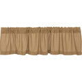 VHC Brands Burlap Natural Window Valance, Tan, 16x72