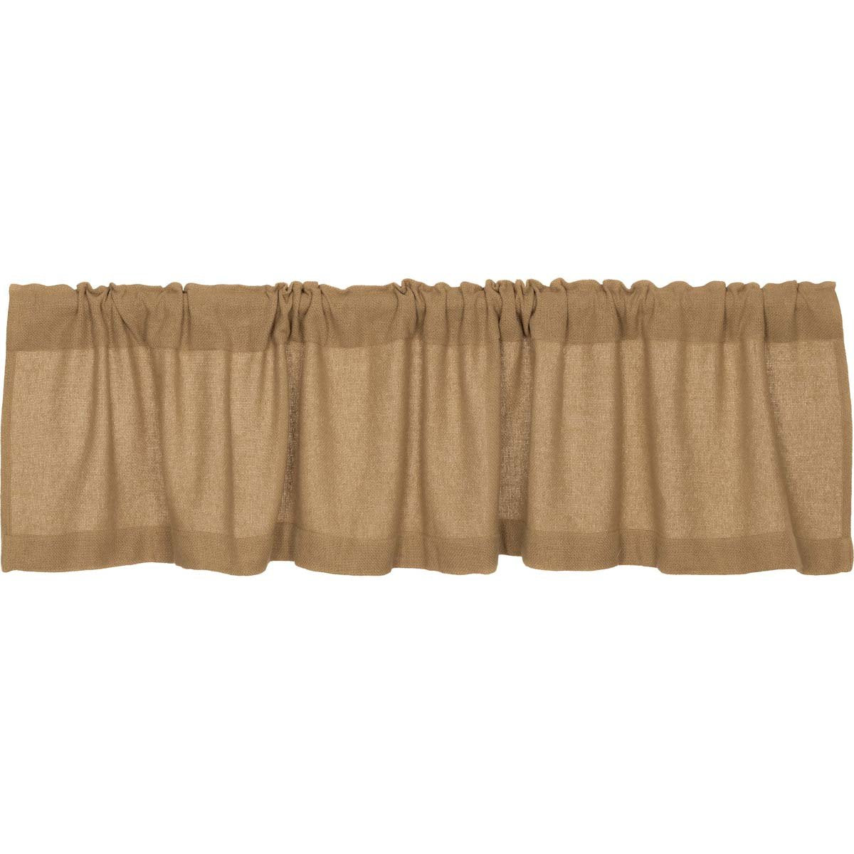 VHC Brands Burlap Natural Window Valance, Tan, 16x72