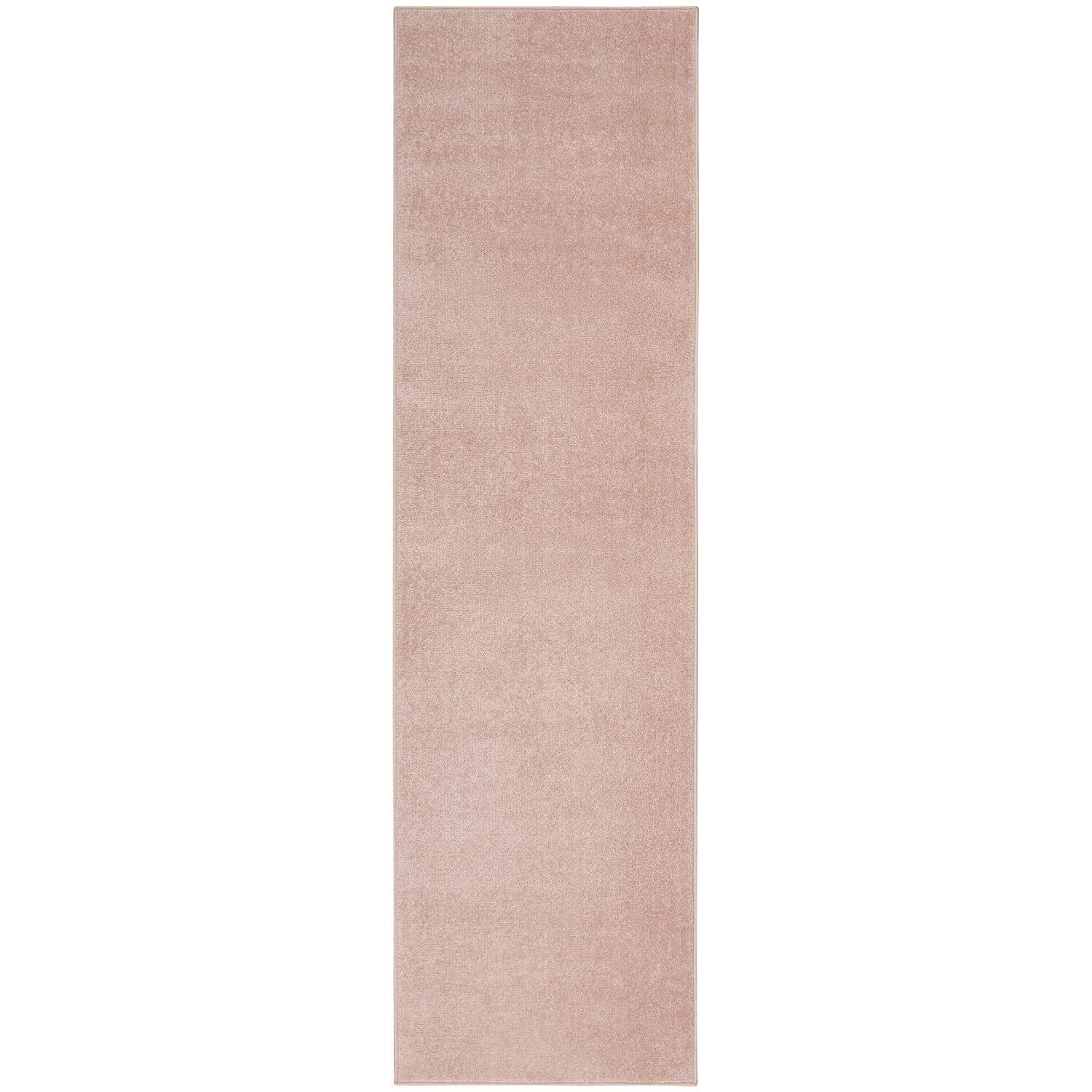Nourison Essentials Indoor/Outdoor Pink 2 x 6 Area Rug, Easy Cleaning, Non Shedding, Bed Room, Living Room, Dining Room, Backy