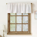 Faux Linen Valance for Windows Kitchen Living Room Valances Rod Pocket Farmhouse Country Rustic Bathroom Small Window Treatment 