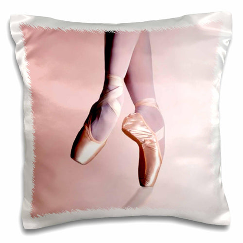 3dRose Ballet Slippers-Pillow Case, 16-inch (pc_1277_1)