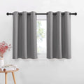 NICETOWN Small Curtain for Half Window, Blackout Short Window Treatment Curtains Solid Grommet Drapers for Bathroom/Living Room,