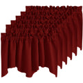 NICETOWN 6 Panels Christmas Red Valances for Windows Living Room Bedroom Decor, Smal Valances Rod Pocket Farmhouse Country Rusti