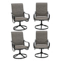 Sophia & William Patio Dining Chairs Patio Swivel Chairs 4 Pieces Quick Dry Textilene Patio Chairs Outdoor Furniture Support 300