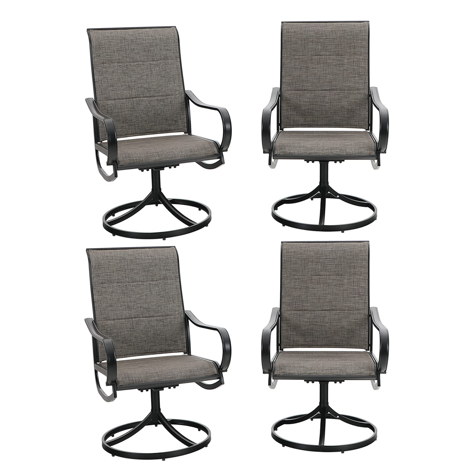 Sophia & William Patio Dining Chairs Patio Swivel Chairs 4 Pieces Quick Dry Textilene Patio Chairs Outdoor Furniture Support 300