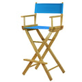 Casual Home 230-00/021-27 Director Chair 30 - Bar Height Natural Frame/Turquoise Canvas