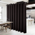 NICETOWN Room Darkening Grommet Panel - (120 inches Width, Toffee Brown, 1 Panel) Extra Wide Space Divider Curtain 84 inches Lon