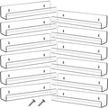 Blulu 8 Packs 14 Inch Acrylic Floating Shelf Wall Mounted Invisible Acrylic Shelf Ledge Floating Bookshelf for Living Room Offic
