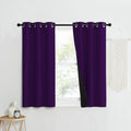 NICETOWN Kitchen Full Blackout Curtain Panels, Super Thick and Soft Insulated Window Covers, 100% Blackout Draperies with Black 