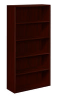 HON 10500 Series Laminate Bookcase, Four-Shelf, 36w x 13.13d x 57.13h, Mahogany