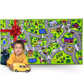 ToyVelt Kids Carpet Playmat Car Rug - Educational Road Traffic Carpet Multi Color Play Mat - Best Kids Rugs for Playroom & Kid B
