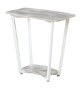 Convenience Concepts Graystone End Table, Gray / White Frame