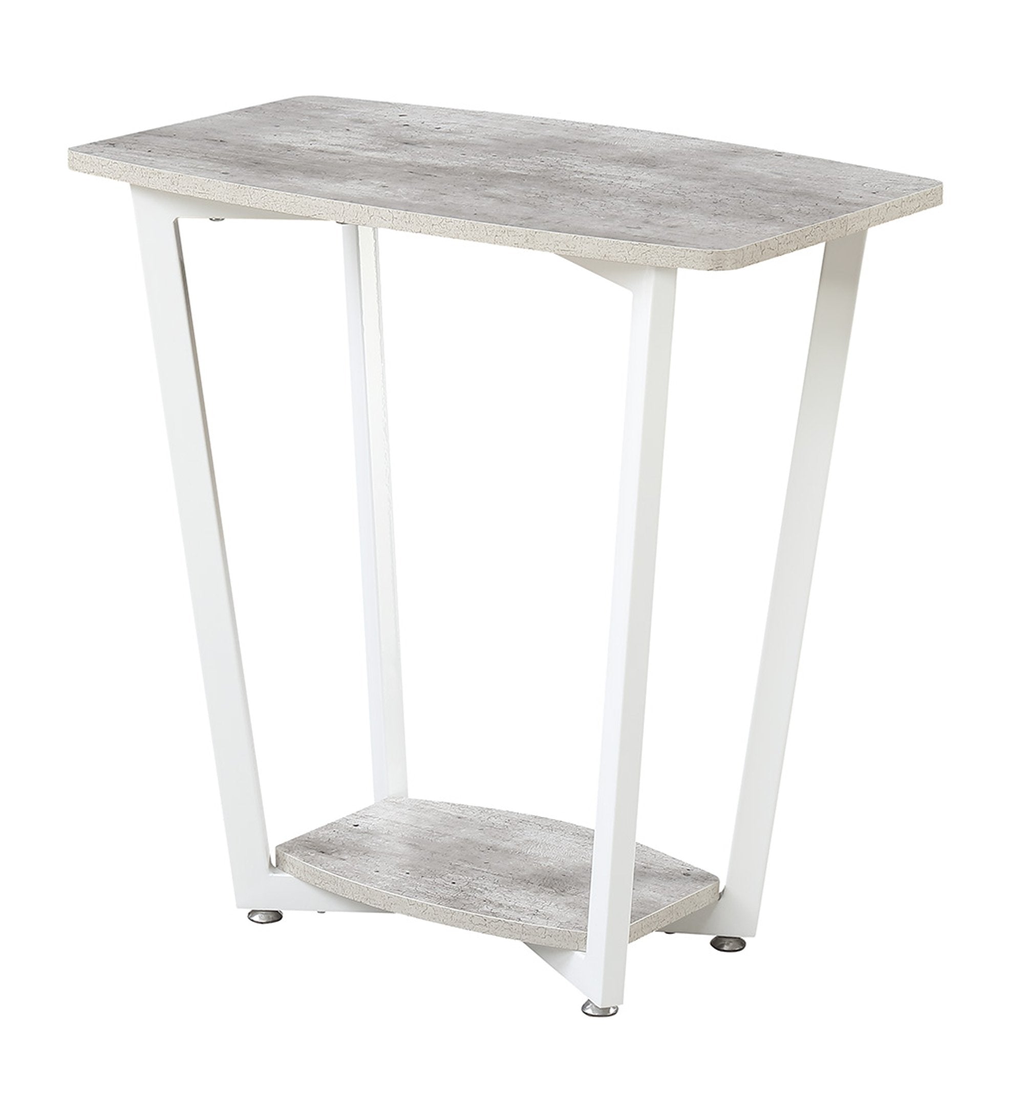 Convenience Concepts Graystone End Table, Gray / White Frame