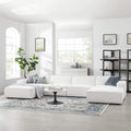 Modway Restore 6-Piece Upholstered Sectional Sofa in White