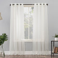 No. 918 Emily Sheer Voile Grommet Curtain Panel, 59 x 63, Eggshell Off-White
