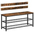 HOOBRO Hall Tree with Bench, Coat Rack Shoe Bench Set, Entryway Shoe Rack with Coat Hooks, Hall Tree, 39.4 L x 11.8 W x 18.1 H, 