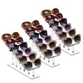 MOOCA 3 Pcs Set, Acrylic Eyeglass Holder Stand, Sunglasses Orgaznizer, Sunglass Holder, Eyeglass Display, Eyewear Rack, Glass Di