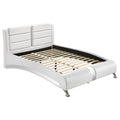 Coaster Home Furnishings Jeremaine Contemporary Leatherette Upholstered Eastern King Size Sleigh Bed Frame Platform Bed 40-inch 