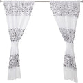 Zahari Home Sinatra Window Curtain Stylish Bathroom Window Curtain,36 x 54 Each, Set of 2, White