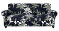 SearchI Stretch Sofa Cover Printed Couch Cover, Floral Pattern 4 Pieces Sofa Slipcover with 3 Separate Cushion Cover, Washable F