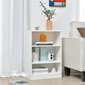 Giantex 3-Cube Bookcase White - 3-Tier Modern White Open Bookshelf with Adjustable Shelves, Anti-tipping Device, Small Wood Cube
