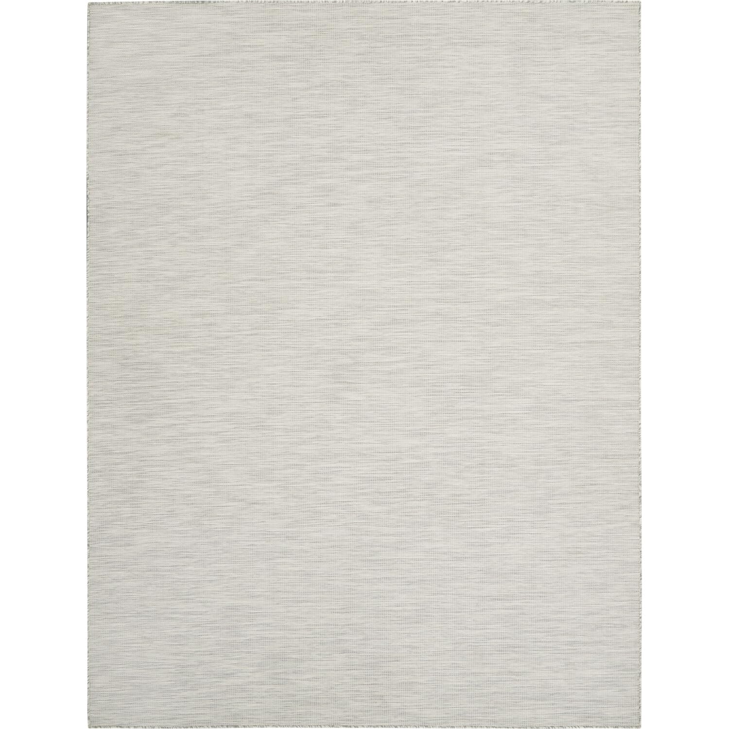 Nourison Positano Indoor/Outdoor Light Grey 10 x 14 Area Rug, Easy Cleaning, Non Shedding, Bed Room, Living Room, Dining Room,