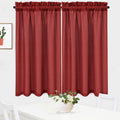 NANAN Waffle Kitchen Curtains 45 inch Long Casual Weave Small Window Curtain Kitchen Bathroom Basement Bedroom Drapes - 30 x 45,