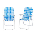 Outvita Webbed Lawn Chairs Set of 2, Foldable Metal Patio Chairs Stable Steel Outdoor Chair for Camping, Fishing, Beach, Poolsid