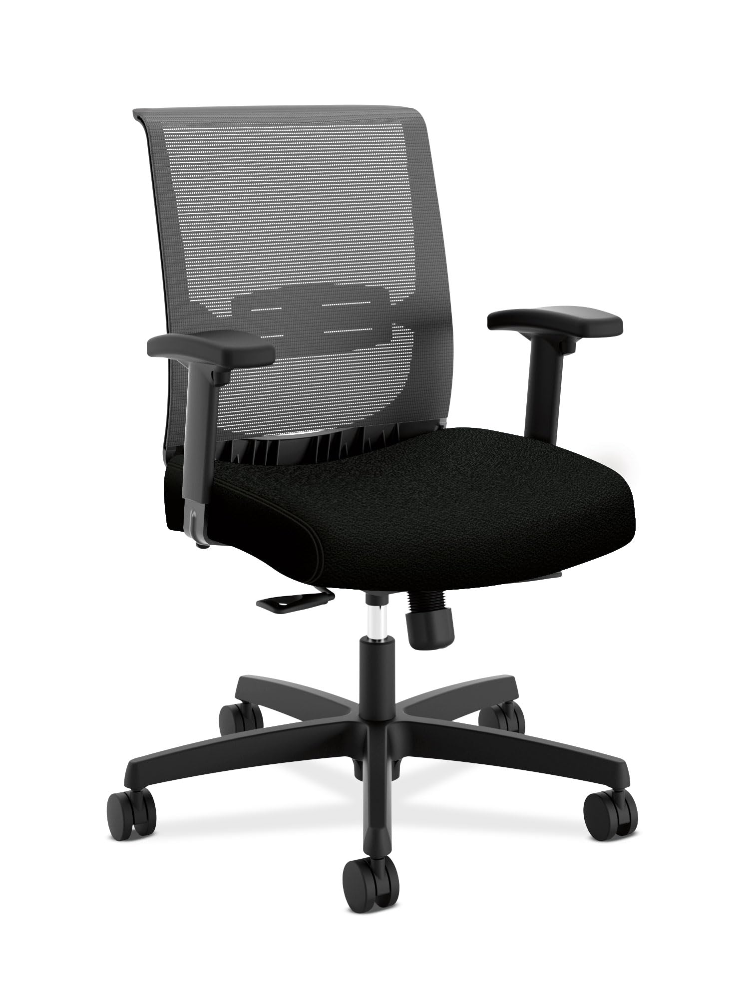 HON Convergence Ergonomic Office Chair with Mesh Seat - Home Desk Chairs with Adjustable Arms, Lumbar Support, Rolling Swivel Wh