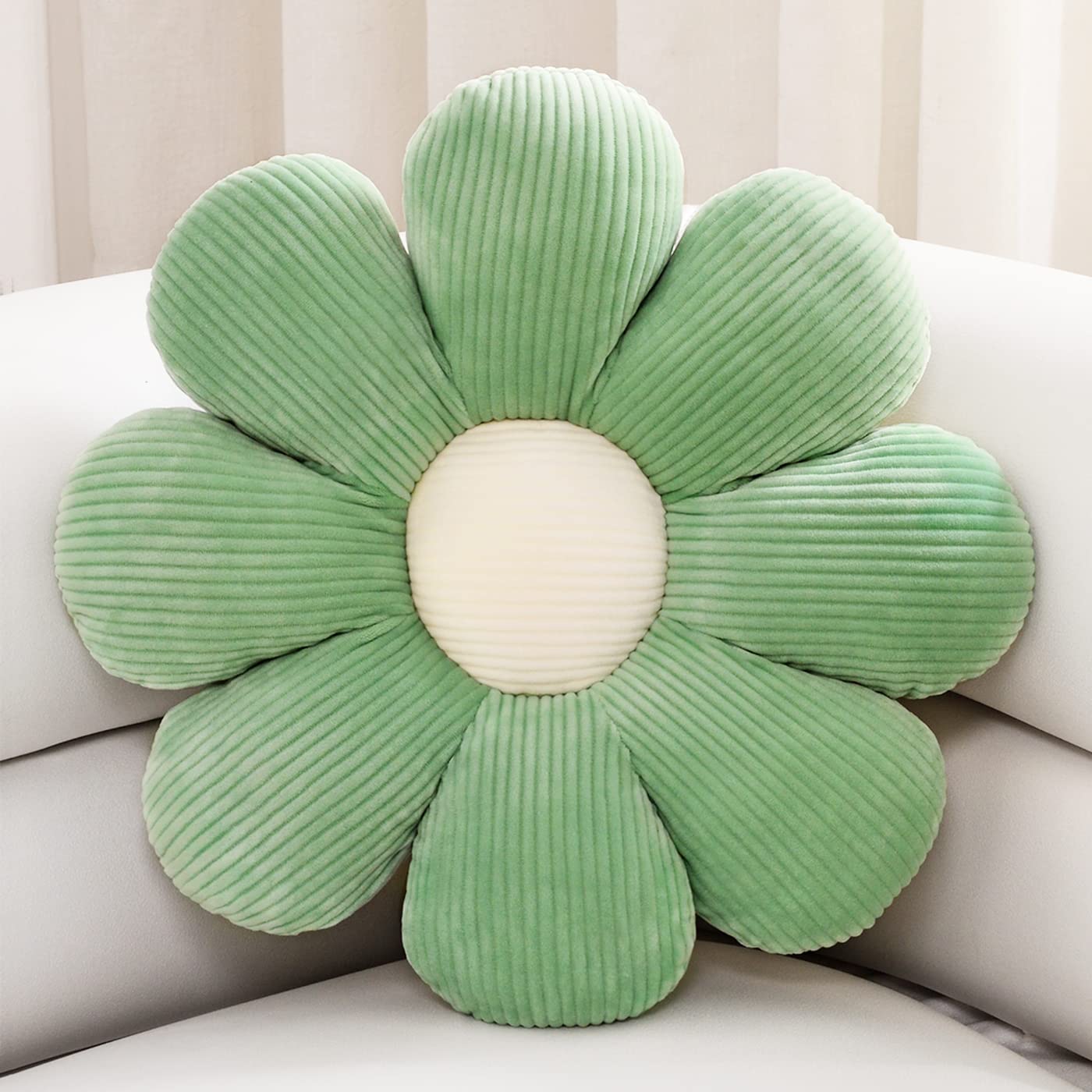 ZAKUN Flower Pillow, Daisy Pillow Flower Shaped Pillows 15.7 Cute Flower Floor Pillows Seat Cushion, Plush Flower Pillows Decora