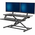 VIVO Height Adjustable 32 inch Stand Up Desk Converter, Quick Sit to Stand Tabletop Dual Monitor Riser Workstation, Black, DESK-