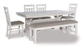 Powell Turino Distressed White 6 PC Dining Set