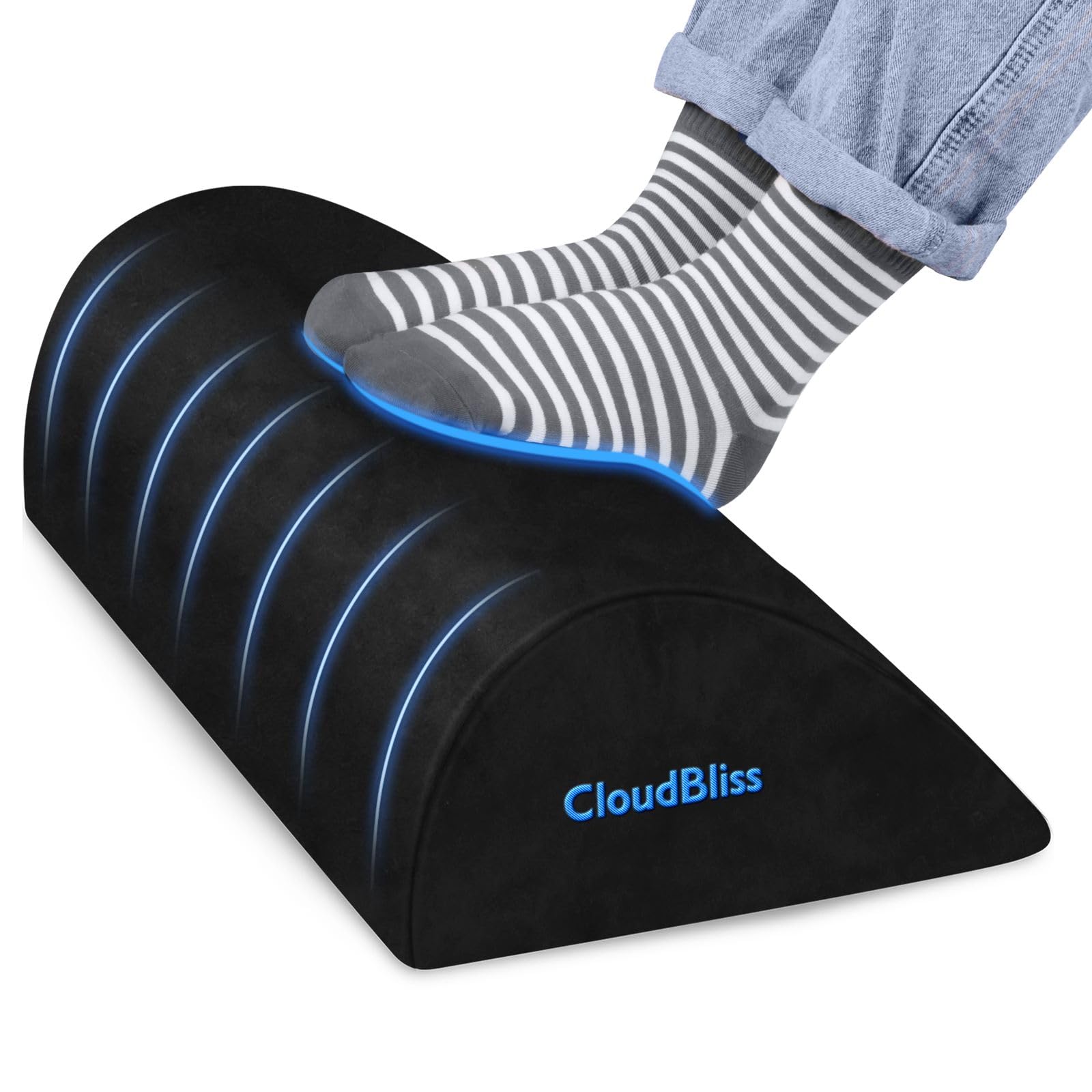Foot Rest for Under Desk at Work,Office Desk Accessories with Soft Foam and Washable Removable Cover, Foot Stool for Office, Car