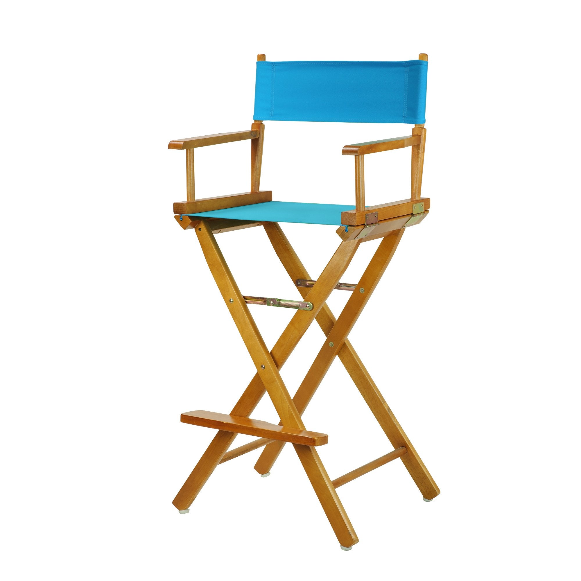 Casual Home 230-05/021-27 Director Chair 30 - Bar Height Honey OakFrame/Turquoise Canvas