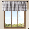 2 Pack Buffalo Check Plaid Window Valances White and Grey Farmhouse Design Window Treatment Decor Curtains Rod Pocket Valances f