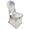 iEventStar Stretch Dining Chair Cover for Wedding Banquet Party Dining Room (Shiny Silver)