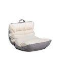 Big Joe Roma Kids Bean Bag Chair, Oat Sherpa and Graphite, Vegan Suede, 2 feet