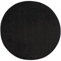 Nourison Essentials Indoor/Outdoor Black 4 x Round Area Rug, Easy Cleaning, Non Shedding, Bed Room, Living Room, Dining Room, B