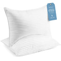 Beckham Hotel Collection King Size Memory Foam (Adjustable Fill) Bed Pillows Set of 2 - Cooling Shredded Foam Pillow for Back, S