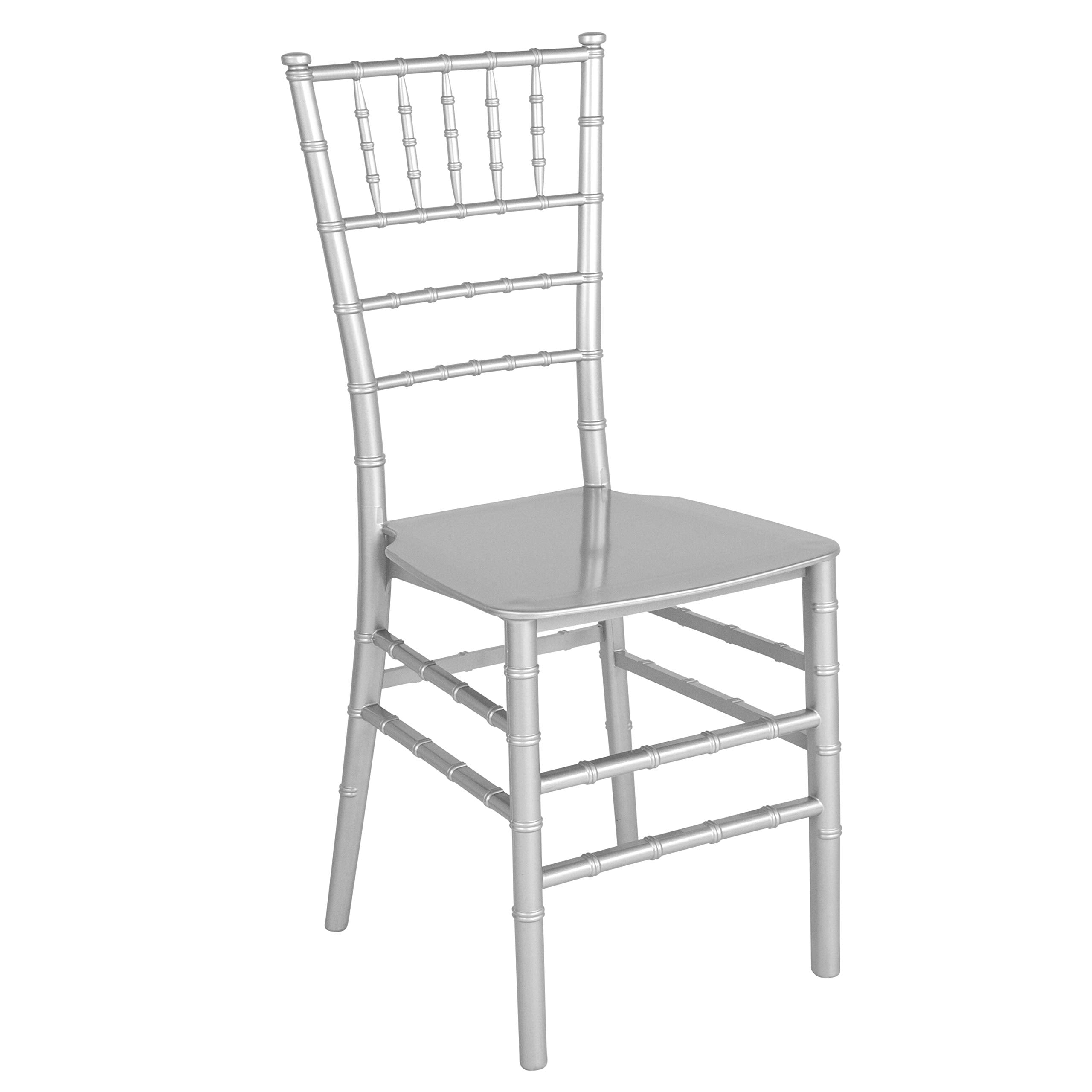 Flash Furniture HERCULES Series Silver Resin Stacking Chiavari Chair