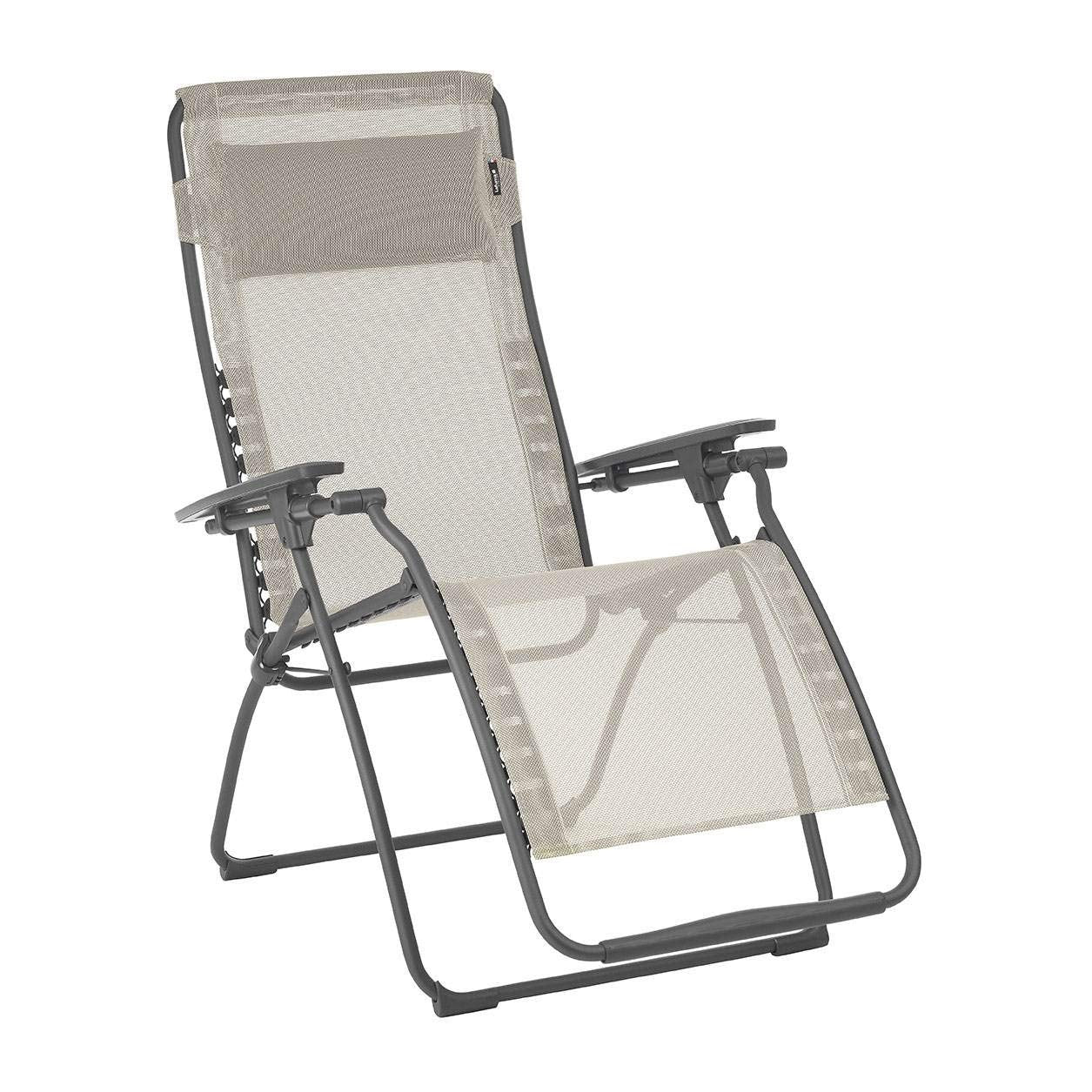 Lafuma Futura LFM3118-8548 Zero Gravity Outdoor Steel Framed Lawn Patio Recliner Folding Lounge Chair with Batyline Canvas, Seig