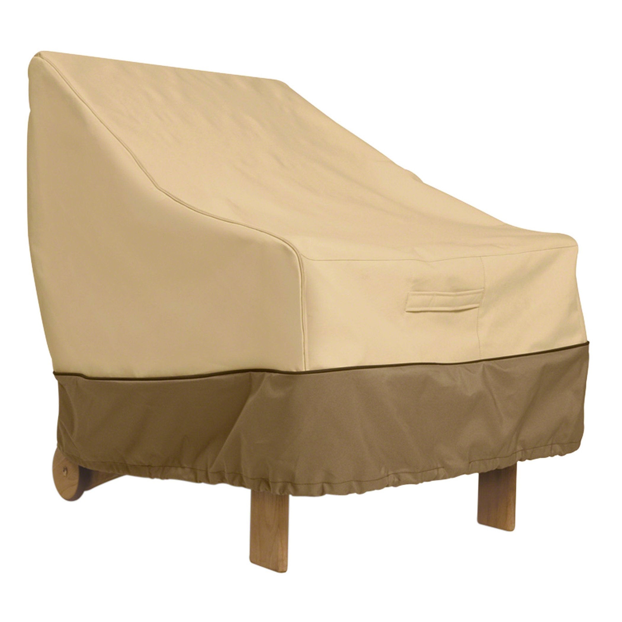 Classic Accessories Veranda Water-Resistant Patio Chair Cover, 25.5 x 28.5 x 26 Inch, Outdoor Chair Covers, Pebble/Bark/Earth